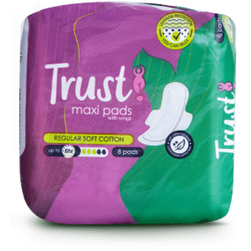 Trust Maxi Sanitary Pads Regular Cotton Soft 4x8's