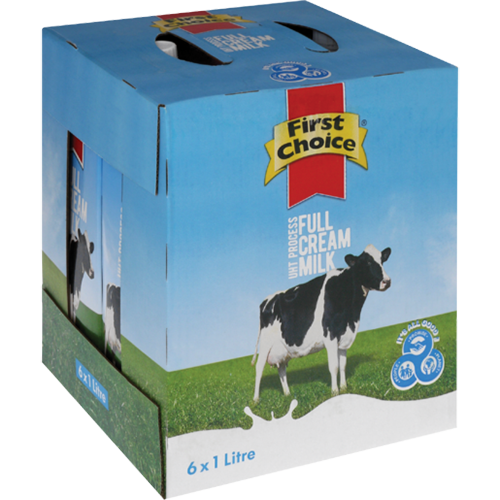 First Choice UHT Full Cream Milk 6x1lt