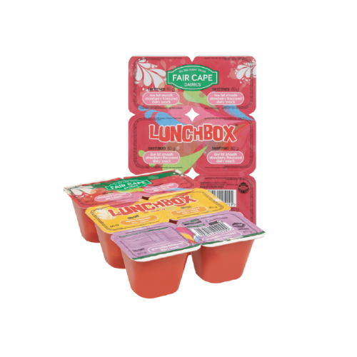 Fair Cape Lunchbox Sweetened Strawberry-Vanilla-Granadilla Yoghurt 6x80g