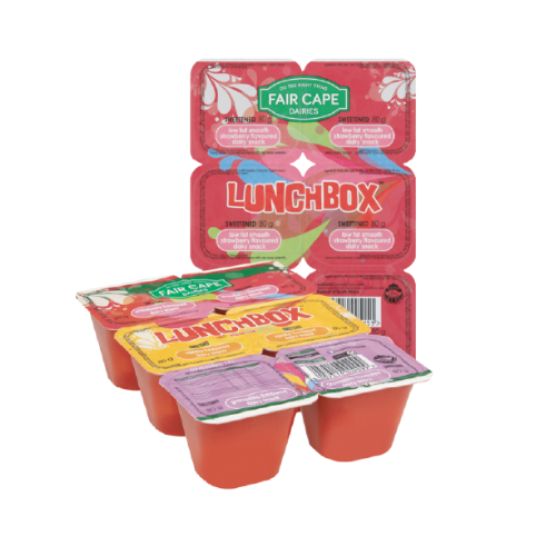 Fair Cape Lunchbox Sweetened Strawberry-Peach & Apricot-Mixed Berry Yoghurt 6x80g