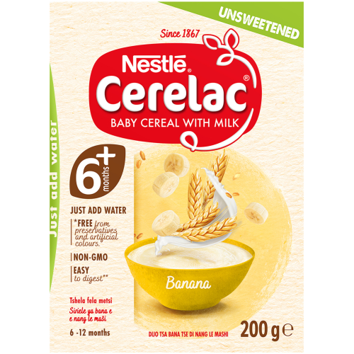 Nestle Cerelac Baby Cereal 200g Banana Unsweetened