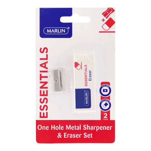 Marlin Metal Sharpener + Eraser Set