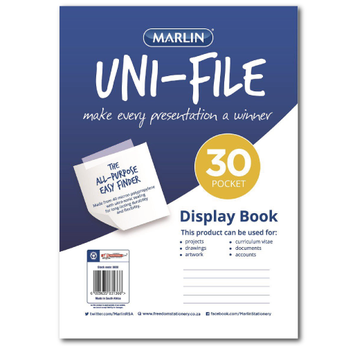 Marlin Unifile Display Book 30Pocket