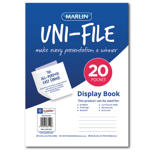 Marlin Unifile Display Book 20Pocket