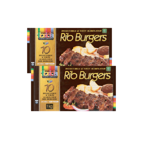 Florida Frozen Rib Burgers 1kg