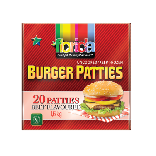 Florida Burger Patties Beef  1.6kg