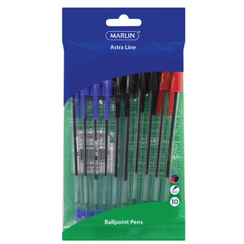 Marlin Astra Line Pens Assorted 10's