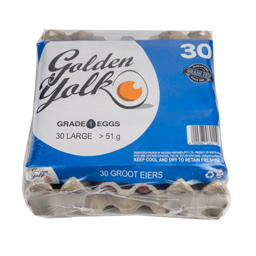 Golden Yolk Eggs Tray Large 30's