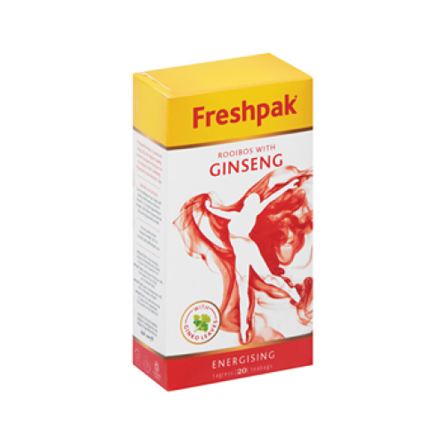 Freshpak Wellness Ginseng Rooibos Tagless Teabags 20's