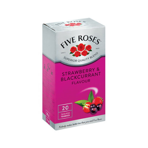 Five Roses Strawberry & Blackcurrent  Teabags 20's