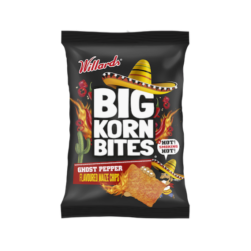 Willards Big Korn Bites Ghost Pepper Flavour 120g