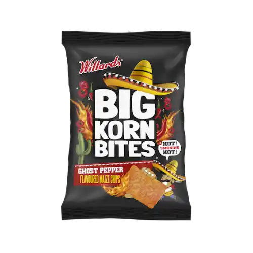 Willards Big Korn Bites Ghost Pepper Flavour 120g