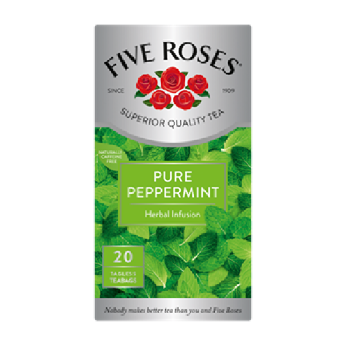 Five Roses Pure Peppermint Tagless Teabags 20's