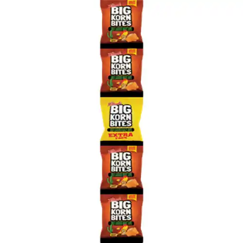 Willards Big Korn Bites Barbecue Flavoured Maize Chips Strip 5x25g