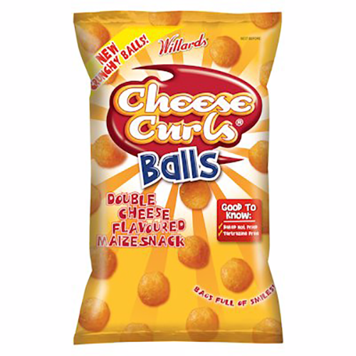 Willards Cheese Curls Balls Cheese 100g