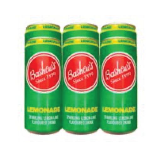 Bashew's Can Lemonade Sparkling Flavoured Drink 6x300ml