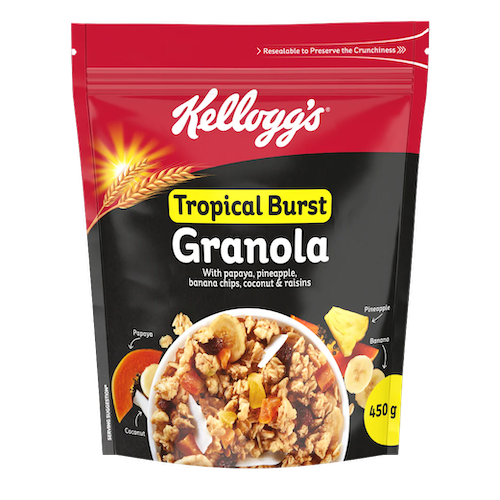 Kellogg's Granola Tropical Burst Cereal 450g