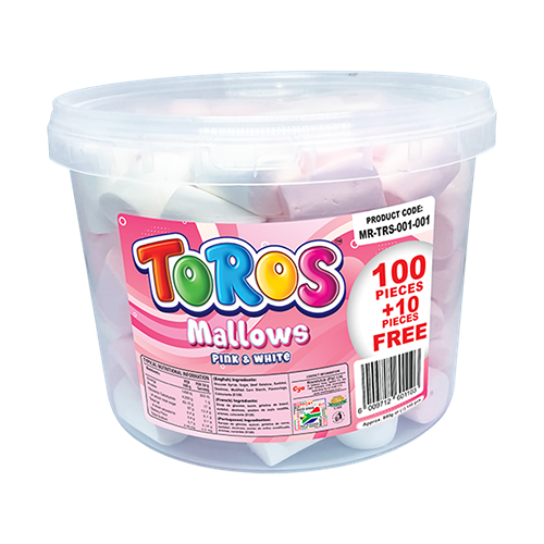 Toros Mallows Pink & White Bucket 110's