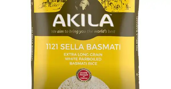 Akila 1121 Sella Basmati Extra Long Grain White Rice 5kg