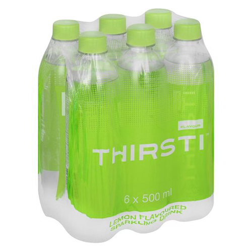 Thirsti Sparkling Lemon Flavoured Drink 6x500ml