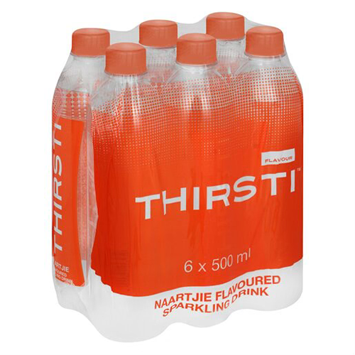 Thirsti Sparkling Naartjie Flavoured Water 6x500ml