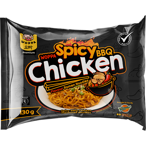 Woppa Noodles Spicy BBQ Chicken Ramen 130g