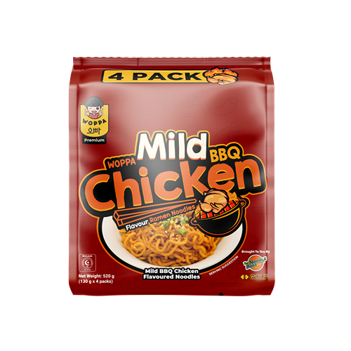 Woppa Noodles Mild BBQ Chicken Ramen 4x130g