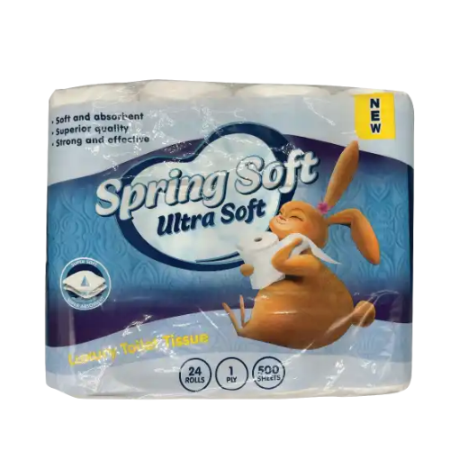 Spring Soft Toilet Paper 1 ply  24's