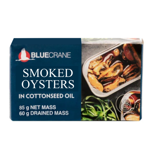 BlueCrane Smoked Oysters in Cottonseed Oil 85g