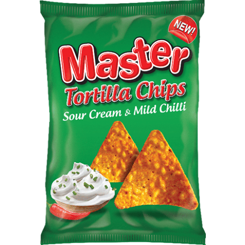 Master Tortilla Chips Sour Cream & Mild Chilli 145g