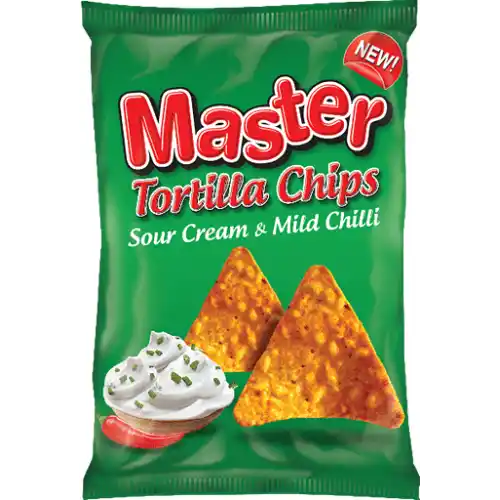 Master Tortilla Chips Sour Cream & Mild Chilli 145g