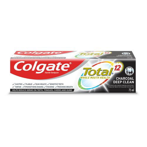 Colgate Total 12 Deep Clean Charcoal, Whitening Toothpaste 75ml