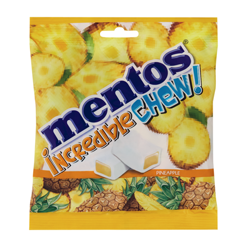 Mentos Incredible Chew! Pineapple 72g 18's