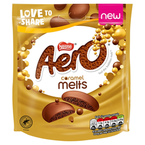 Nestle Aero Caramel Melts Bag 86g