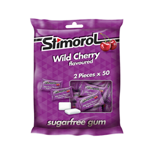 Stimorol Wild Cherry Chewing Gum Sugar Free 50x2's