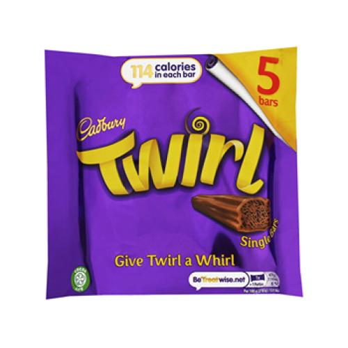 Cadbury Twirl Chocolate Bar 5's 107.5g