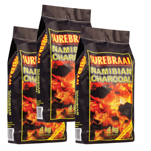 Combo Surebraai Charcoal 3x4kg