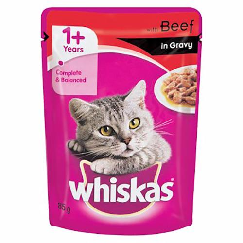 Whiskas Pouch Beef in Gravy 85g