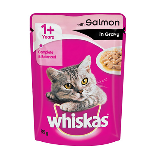 Whiskas Pouch Salmon in Gravy 85g