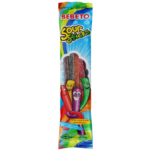 Bebeto Sour Sticks Mixed Fruit Each