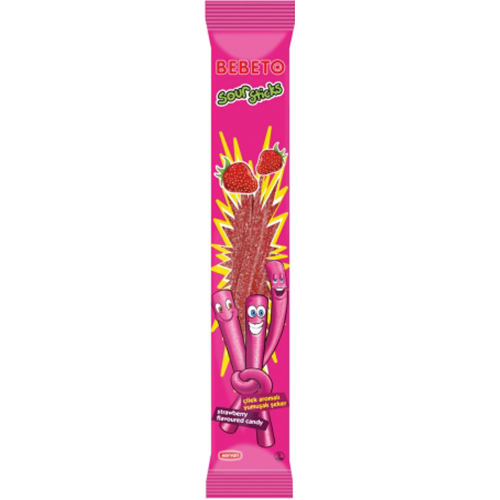 Bebeto Sour Sticks Strawberry Each