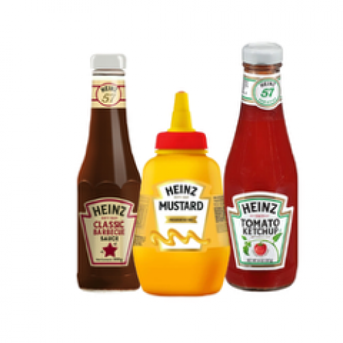 Combo Deal Heinz Bbq Sauce 300G, Heinz Tomato Sauce 505g & Heinz Mustard Sauce 245g