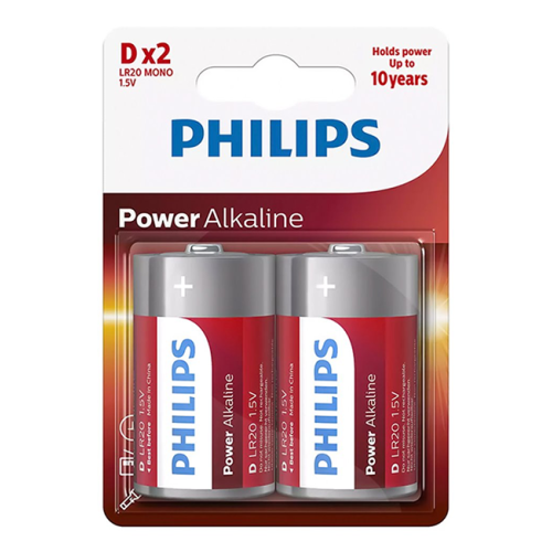 Philips Power Alkaline D Blister 2's