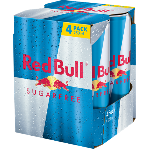 Red Bull Energy Drink Sugar Free 4X250ml