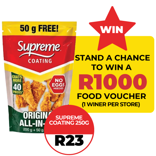 Supreme Coating R1,000 food voucher competition